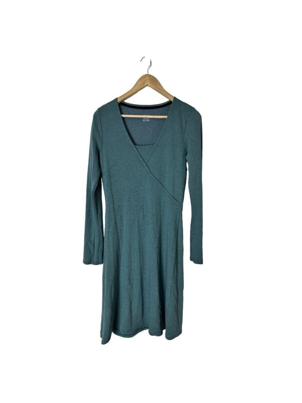 Horny Toad Hi Low Midi Dress Teal MED Hiking Outdoors Athleisure A-line Casual